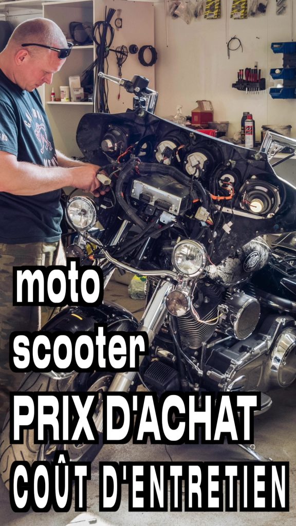 prix d'achat et coût d'entretien des motos et scooters