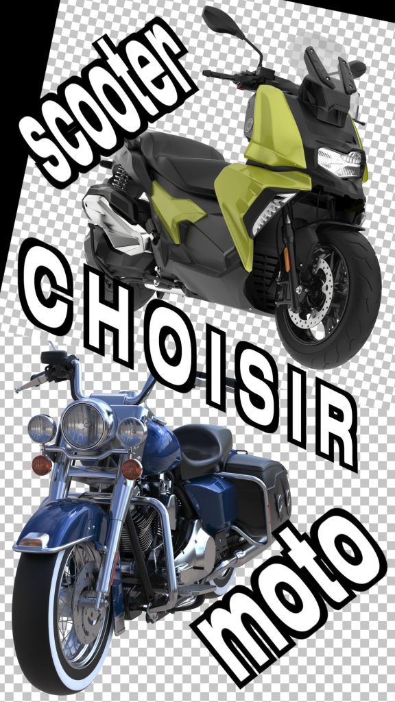 Critères subjectifs du choix personnel entre scooter ou moto